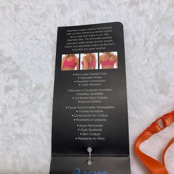 ASICS NWT Orange Sports Bra Women XS/S (32B/C) - Picture 10 of 12